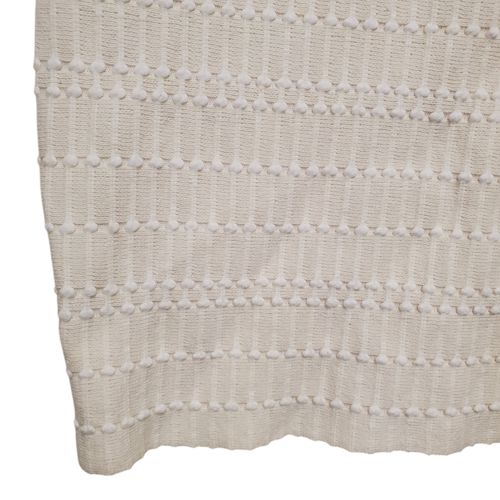 NWT Etcetera Crochet Knit Pencil Skirt Textured Rib Rare Ivory Velocity - Picture 5 of 10